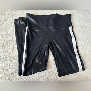Pleather Black SPANX Leggings Women’s XL